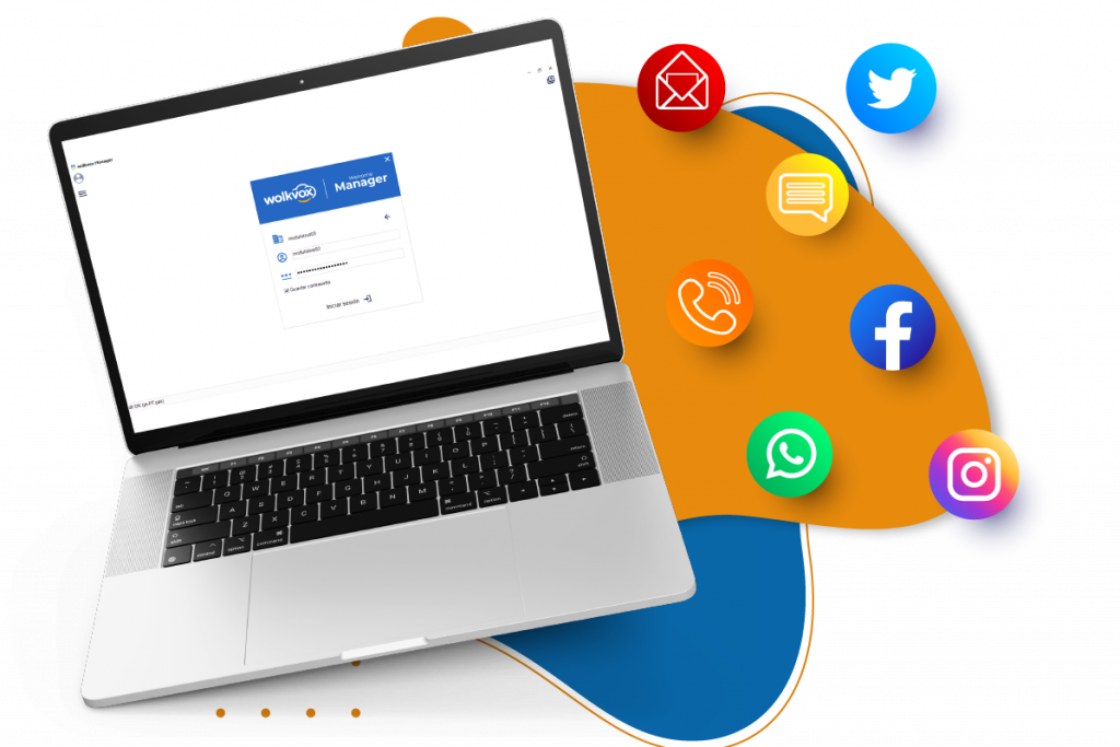 Gestiona llamadas, videollamadas, chat web e interacciones en redes sociales en tu contact center